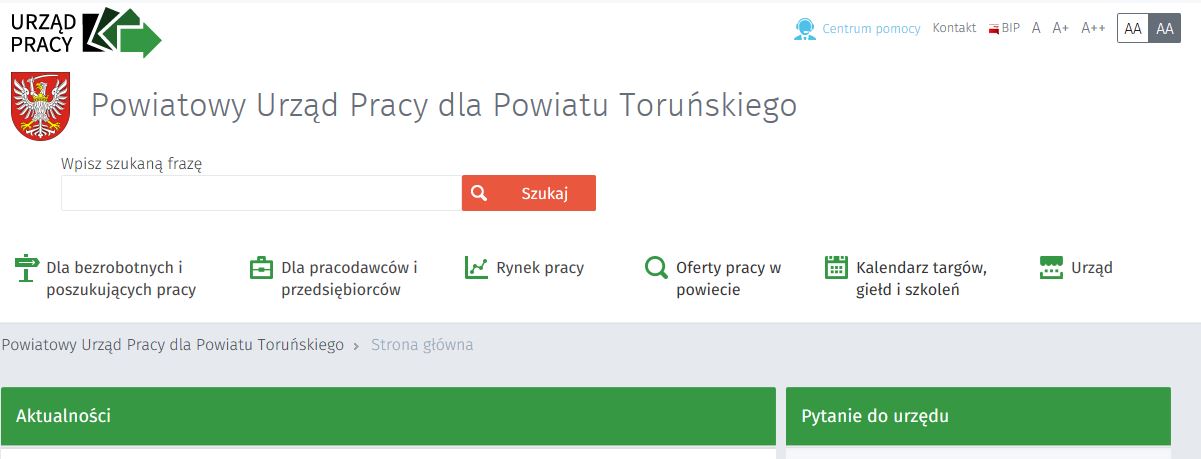 Strona internetowa urzędu